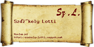 Székely Lotti névjegykártya